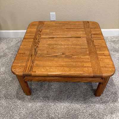 Sale Photo Thumbnail #48: F classic wooden coffee table with distinctive grain pattern