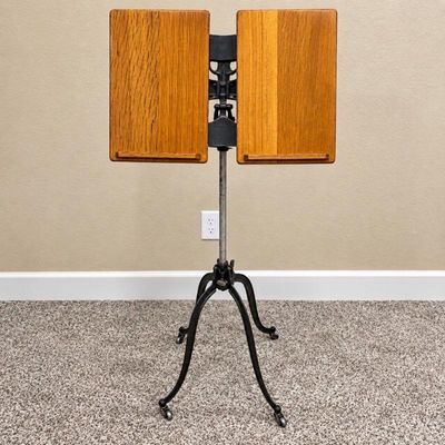 Sale Photo Thumbnail #70: F victorian adjustable double sided wooden book stand