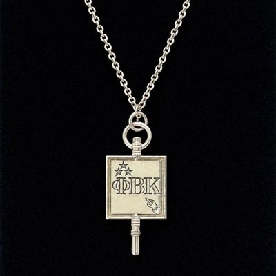 Sale Photo Thumbnail #137: J 10k gold chain with phi beta kappa key pendant