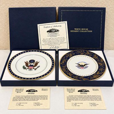 Sale Photo Thumbnail #221: M white house collection dessert plates benjamin harrison replica set