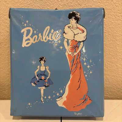 Sale Photo Thumbnail #223: V 1962 barbie doll charming case with dolls clothing, and accessories