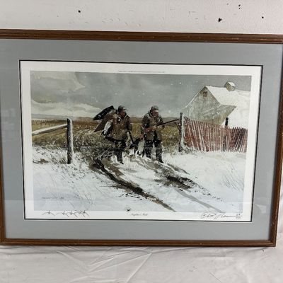 Chet Reneson Signed 'Neighbor's Field' Limited Edition Lithograph 63/400 (1986)