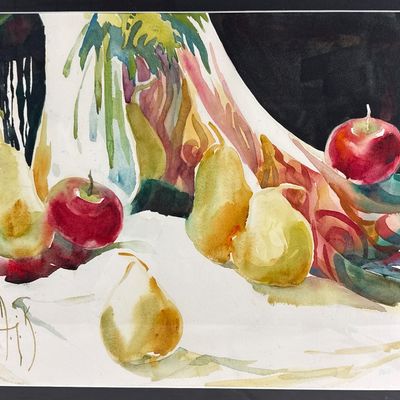 Anne Lewis Jones Klinefelter Original Still Life Watercolor Painting