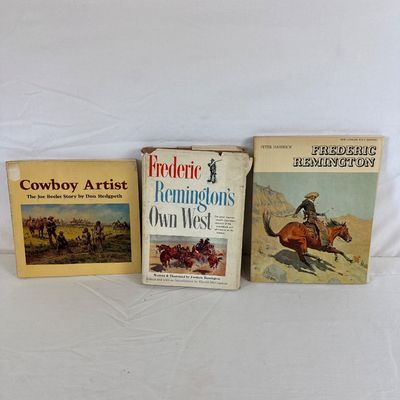 Vintage Western Art Books Lot - Frederic Remington & Joe Beeler