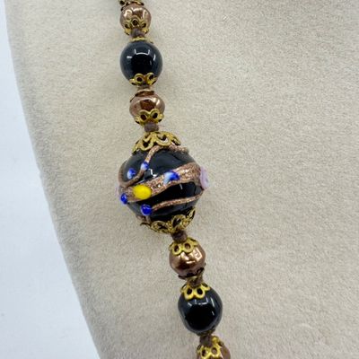 Vintage Venetian Murano Glass Bead Necklace