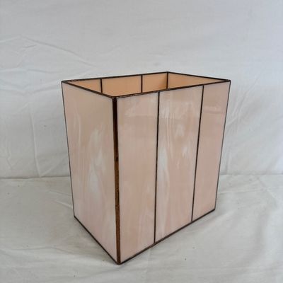 Vintage Slag Glass Wastebasket / Planter