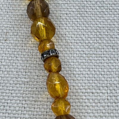 Antique Micro Beaded Purse Pendant Necklace
