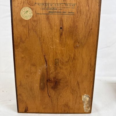 Vintage Suerdieck & Co. Brazil Cigar Box & Polish Carved Wooden Box