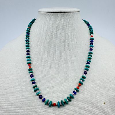 Southwestern Heishi Semi-Precious Stone Bead Necklace - 22"