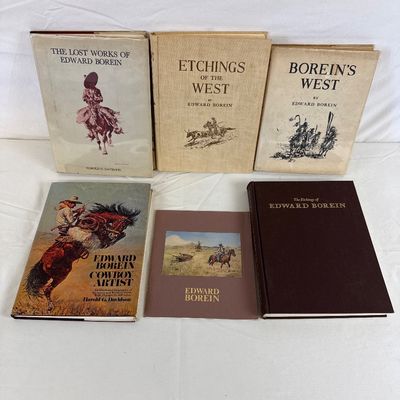 Edward Borein Western Art Book Collection - 6 Volumes