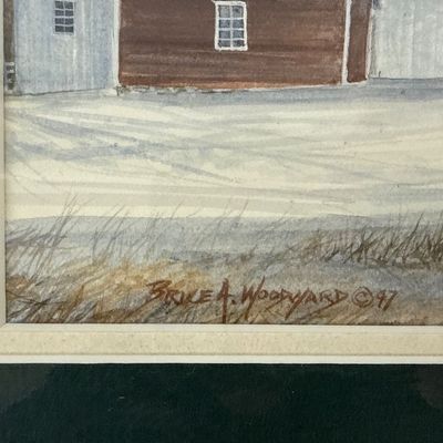 Framed Watercolor Painting by Bruce A. Woodward (1997)