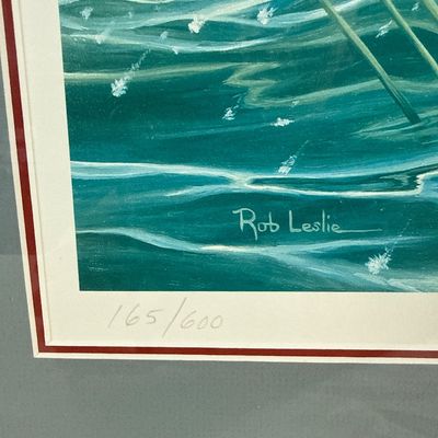 Rob Leslie Signed & Numbered Limited Edition Duck Print 165/600 Framed