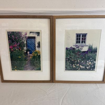 Pair of David Kiley Signed Limited Edition English Garden Fine Art Prints