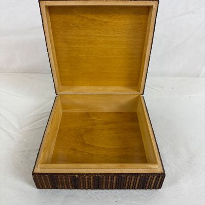 Vintage Suerdieck & Co. Brazil Cigar Box & Polish Carved Wooden Box