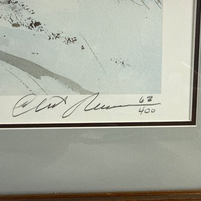 Chet Reneson Signed 'Neighbor's Field' Limited Edition Lithograph 63/400 (1986)