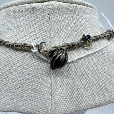 Two Handcrafted Braided Macrame Gemstone Necklaces
