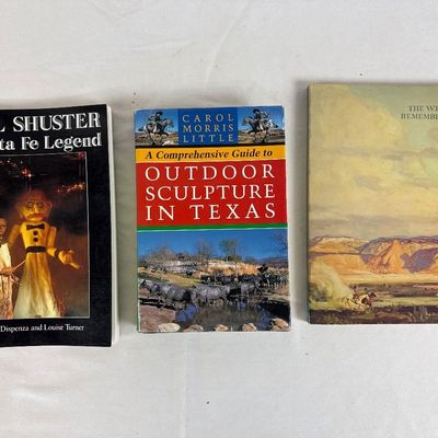 Art & History Book Lot: Will Shuster, Outdoor Sculpture in Texas, The West