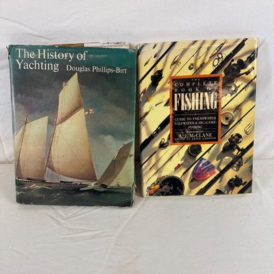 Vintage Maritime & Fishing Books: The History of Yachting & Complete Book of Fishing