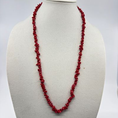 Native American Style Coral & Turquoise Beaded Necklace Collection - 3 Pcs