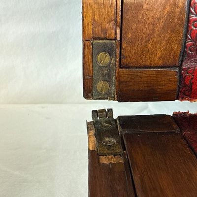 Antique Tunbridge Ware Inlaid Wood Writing Slope Box