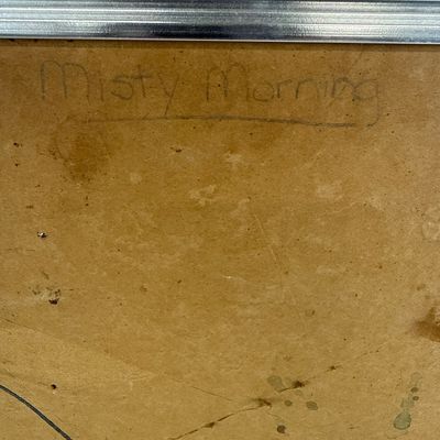 Framed Original Watercolor Painting "Misty Morning" Signed D. Fairbanks