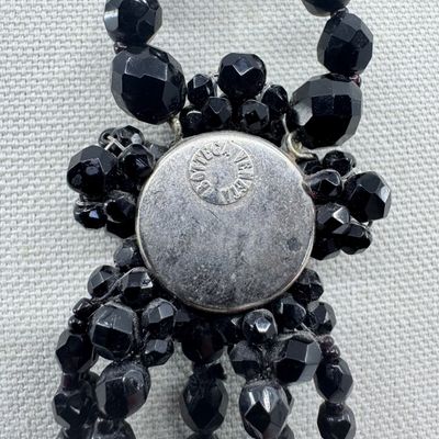 Bottega Veneta Black Beaded Tassel Necklace