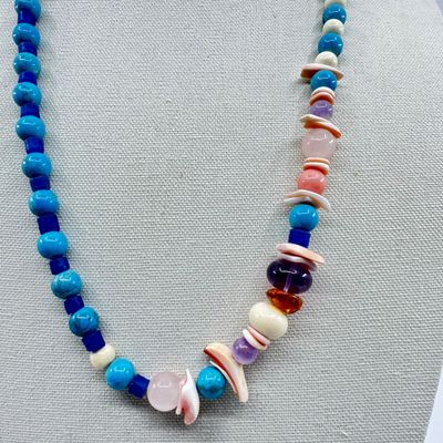 Silpada Mixed Gemstone and Shell Beaded Necklace