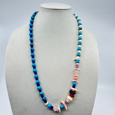 Silpada Mixed Gemstone and Shell Beaded Necklace