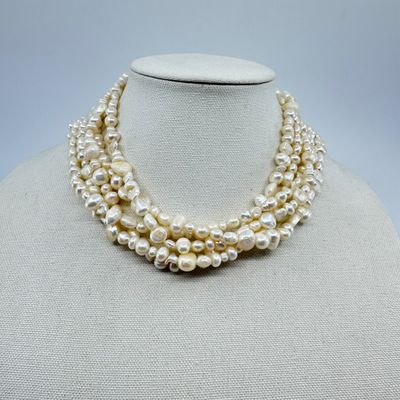 Multi-Strand Baroque Freshwater Pearl Necklace