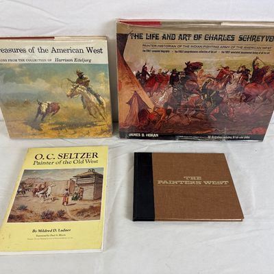 Vintage Western Art Books - Charles Schreyvogel, O.C. Seltzer & More - 4 Vols