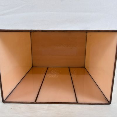 Vintage Slag Glass Wastebasket / Planter