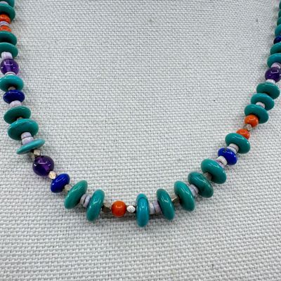 Southwestern Heishi Semi-Precious Stone Bead Necklace - 22"