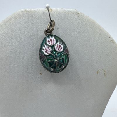 Michal Golan Earrings, Cloisonne Pendant & Stone Hoop Earrings
