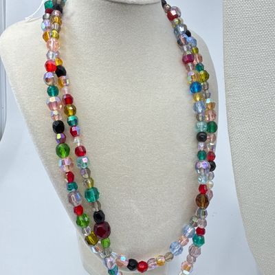 Two Czech Glass Beaded Necklaces - 28" and 40"