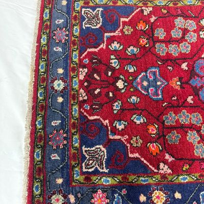Hand-Knotted Persian Sarouk Style Wool Area Rug