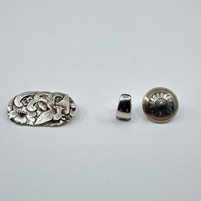 Sterling Silver Brooch & Earring Grouping