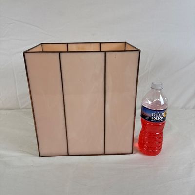 Vintage Slag Glass Wastebasket / Planter