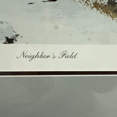 Chet Reneson Signed 'Neighbor's Field' Limited Edition Lithograph 63/400 (1986)