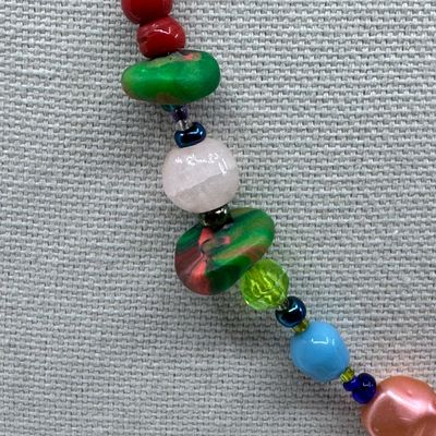 Artisan Beaded Necklace & Glass Bead Bracelet Set