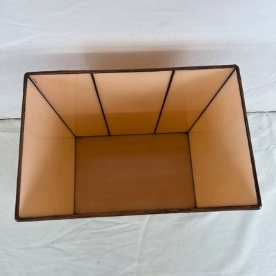 Vintage Slag Glass Wastebasket / Planter