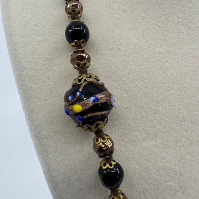 Vintage Venetian Murano Glass Bead Necklace