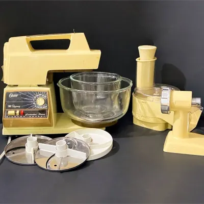 Mid century oster harvest gold kitchen center