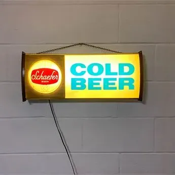 Vintage schaefer beer lighted bar sign
