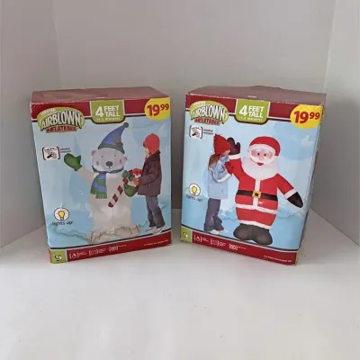 Lighted santa claus polar bear inflatables