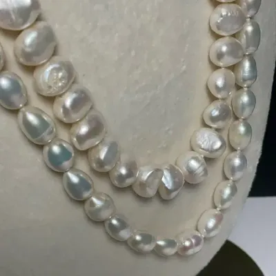 Freshwater Baroque & Rice Shaped Pearl Necklaces