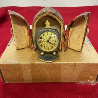 Swiss Made Travel Clock In Case Early 20th Century