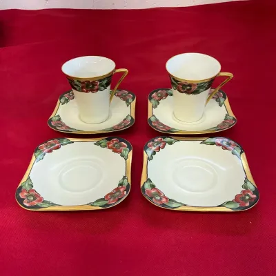 Limoges Red Black & Gold