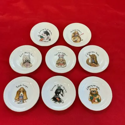 Ardalt Card Playing Dogs VTG Plates