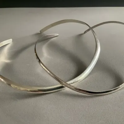 Sterling Silver Omega Collar Duo 