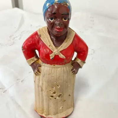 Black Americana “Mammy” Or Aunt Jemima Still Cast Iron Bank, C 1930